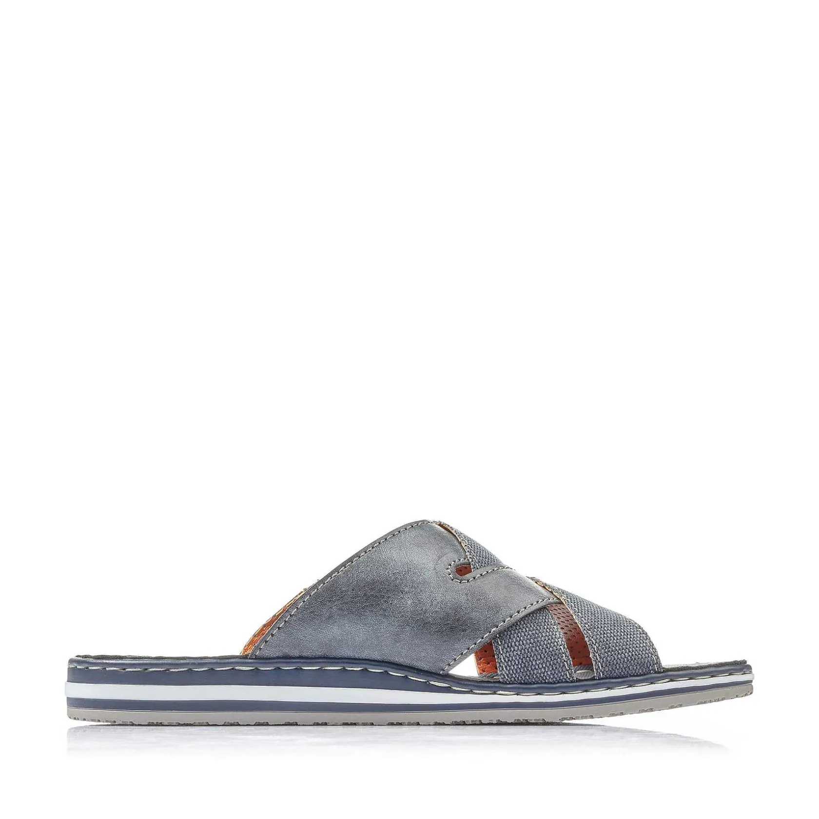 Rieker Summer Shoes-Men'S Mules Sea Blue