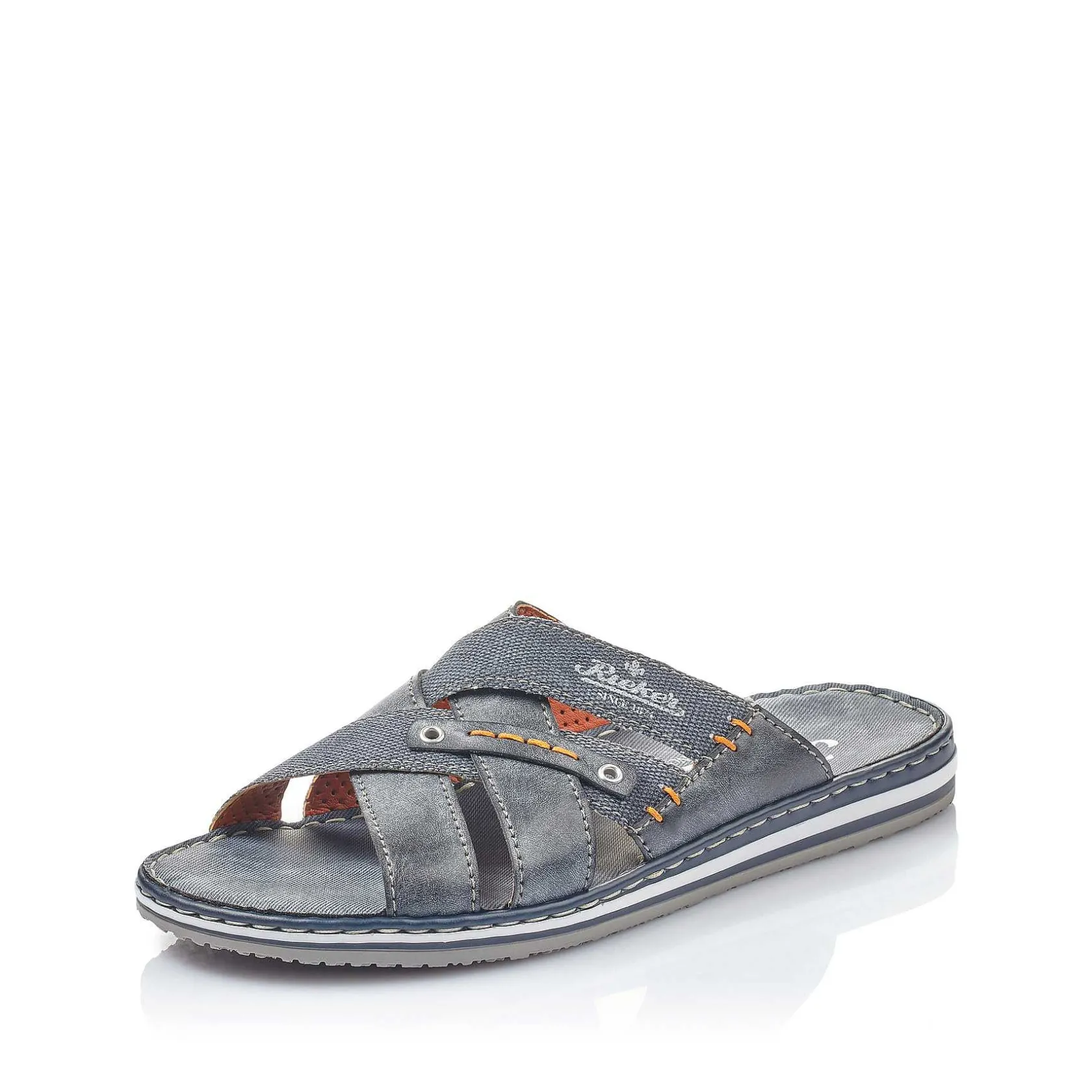 Rieker Summer Shoes-Men'S Mules Sea Blue
