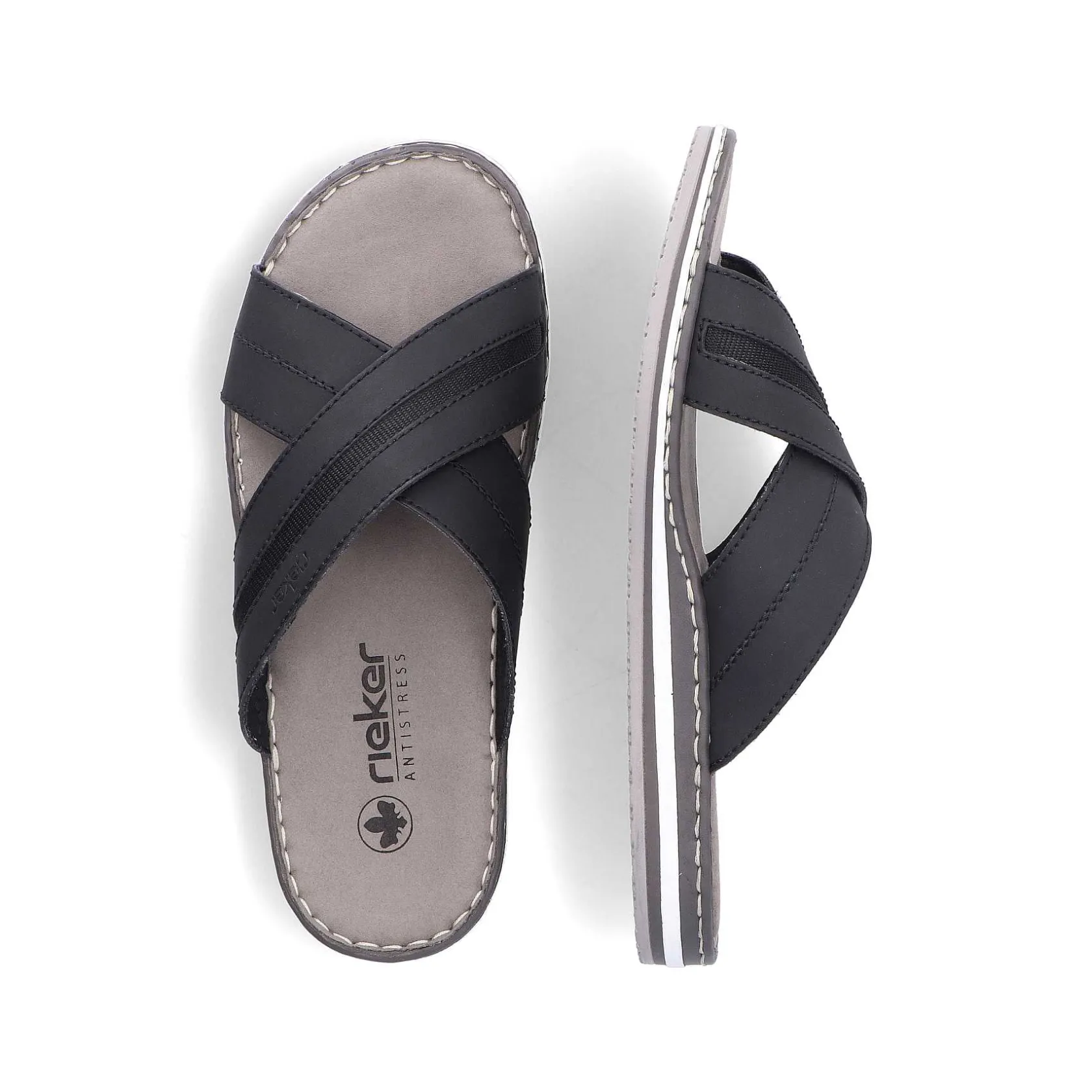 Rieker Mules & Slippers-Men'S Mules Steel Black