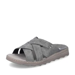 Rieker Summer Shoes-Men'S Mules Stone Gray