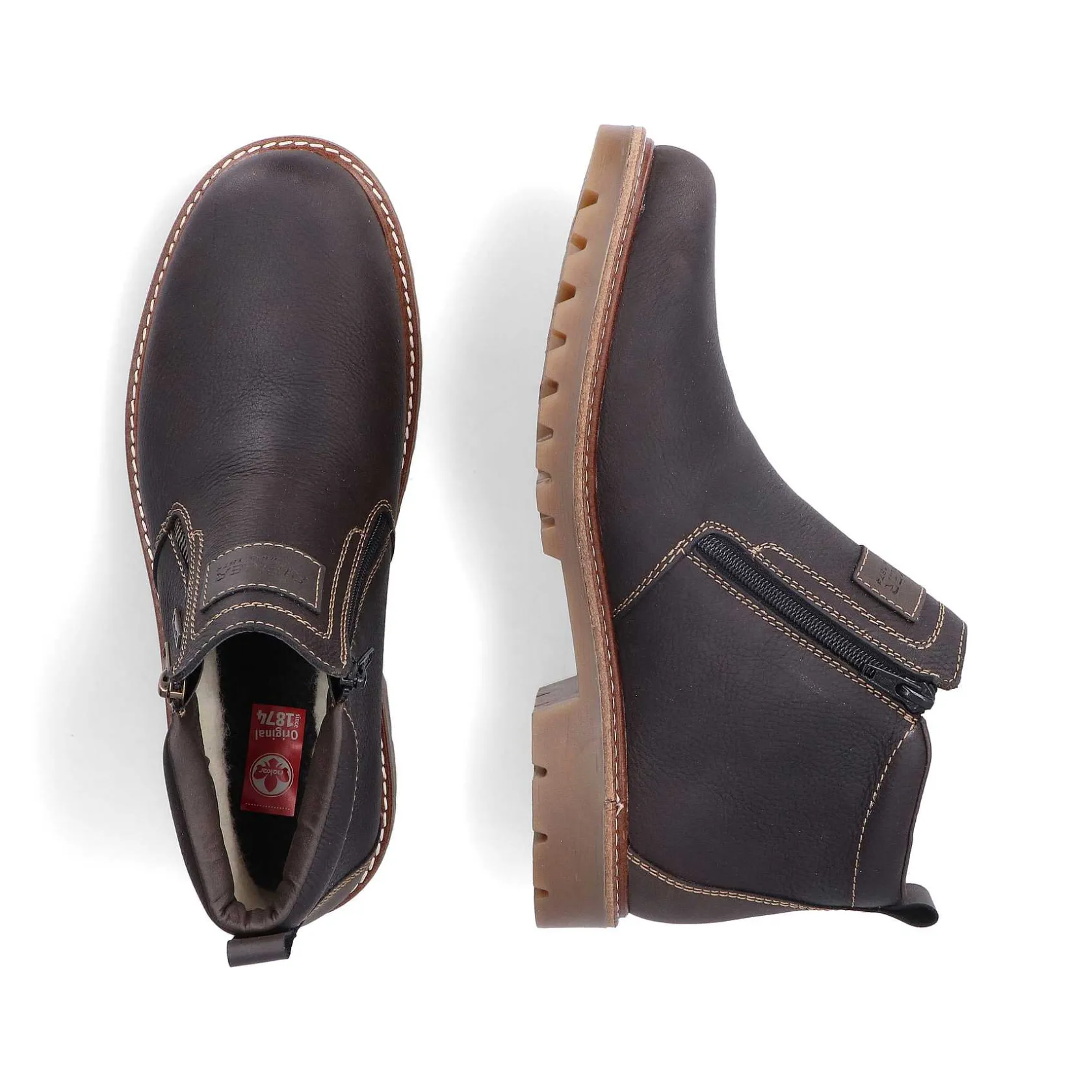 Rieker Boots-Men'S Short Boots Black Brown