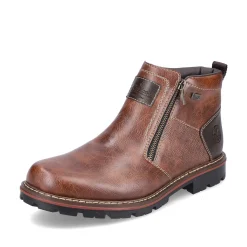 Rieker Boots-Men'S Short Boots Coffee Brown