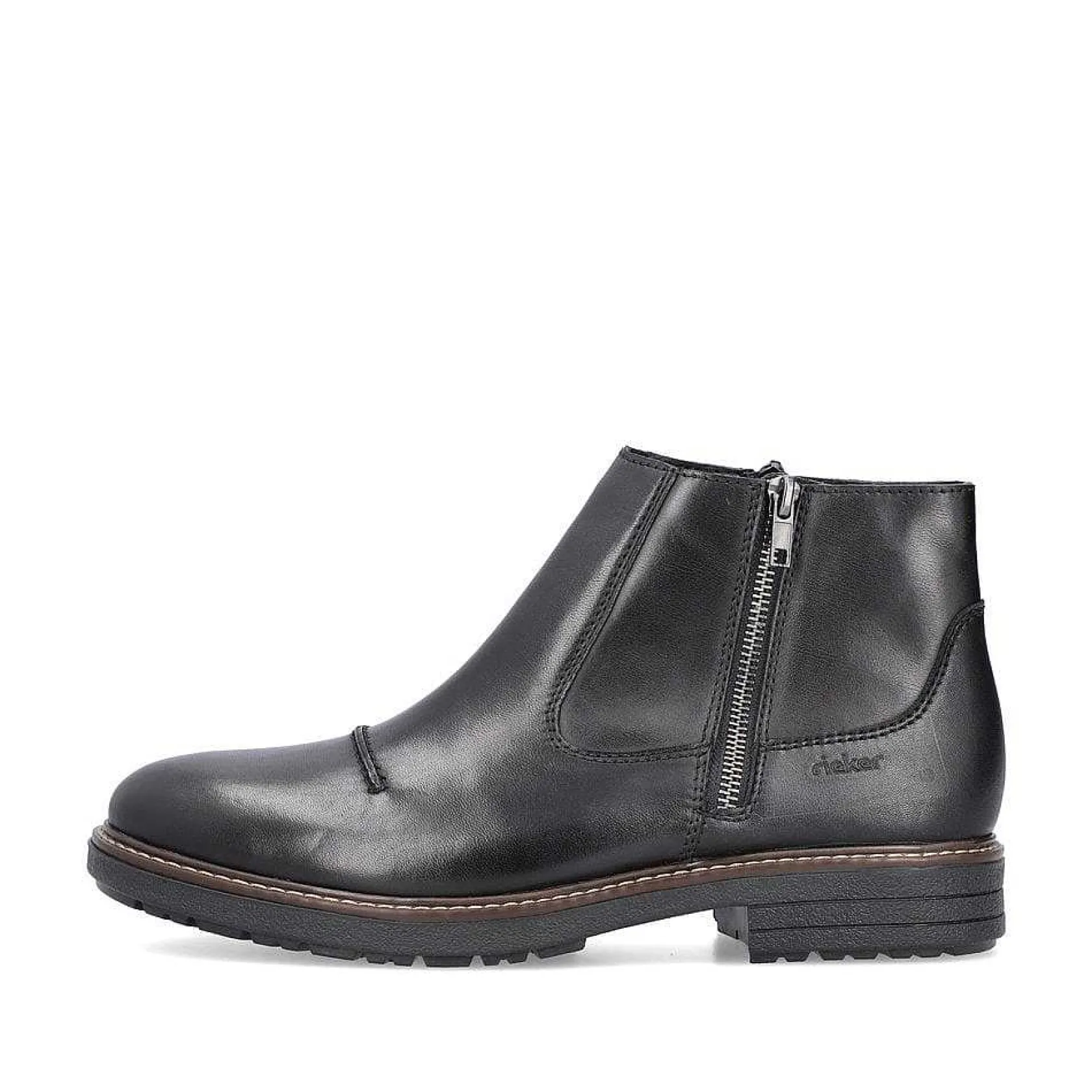 Rieker Boots-Men'S Short Boots Glossy Black