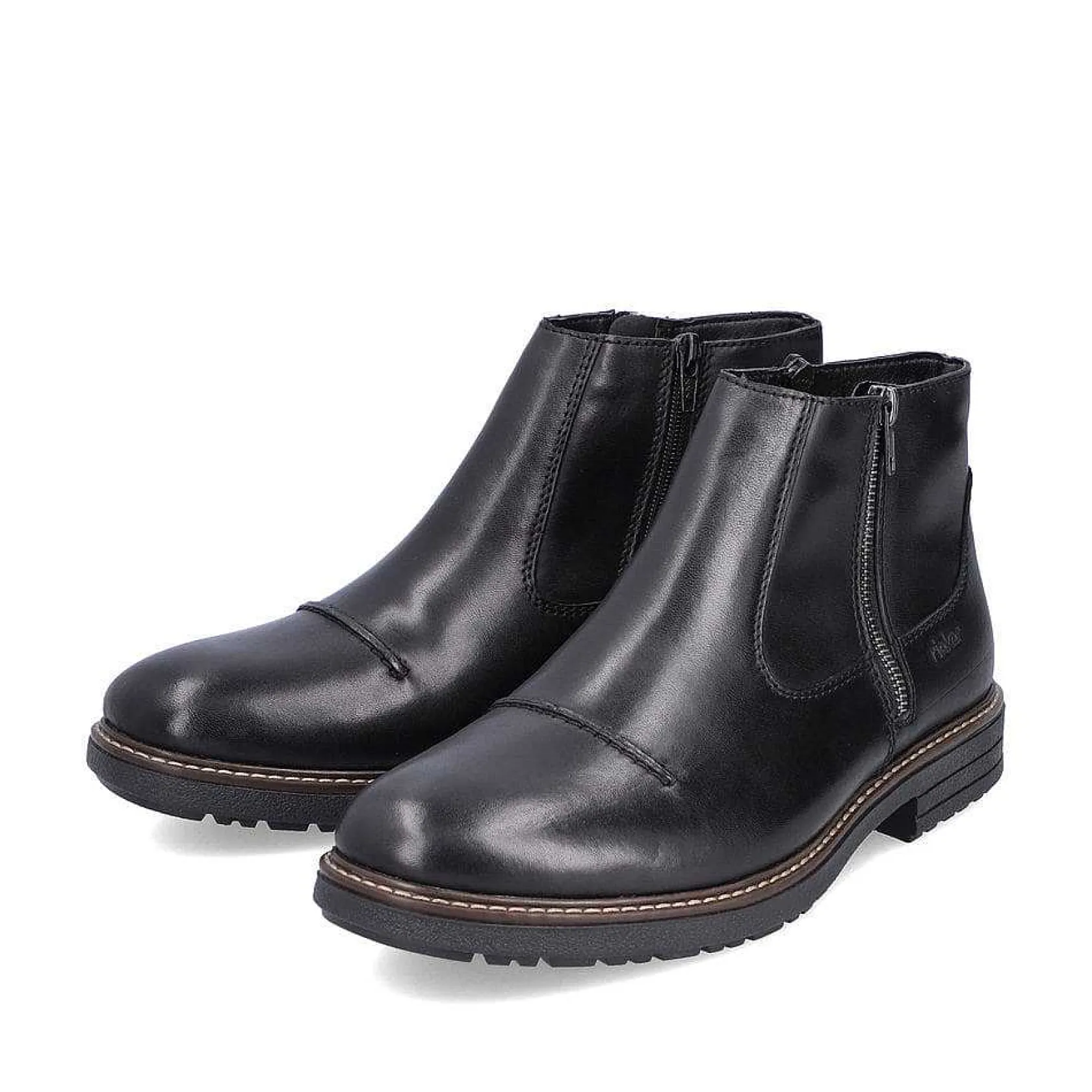 Rieker Boots-Men'S Short Boots Glossy Black