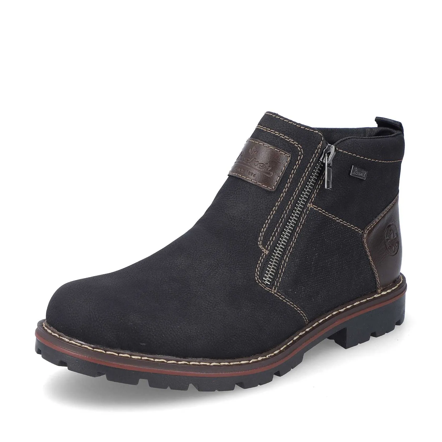 Rieker Boots-Men'S Short Boots Graphite Black