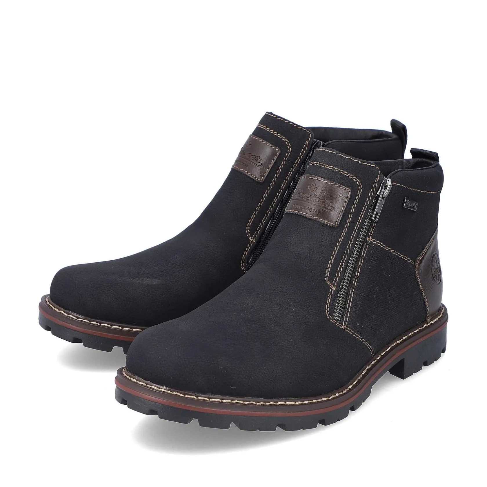 Rieker Boots-Men'S Short Boots Graphite Black