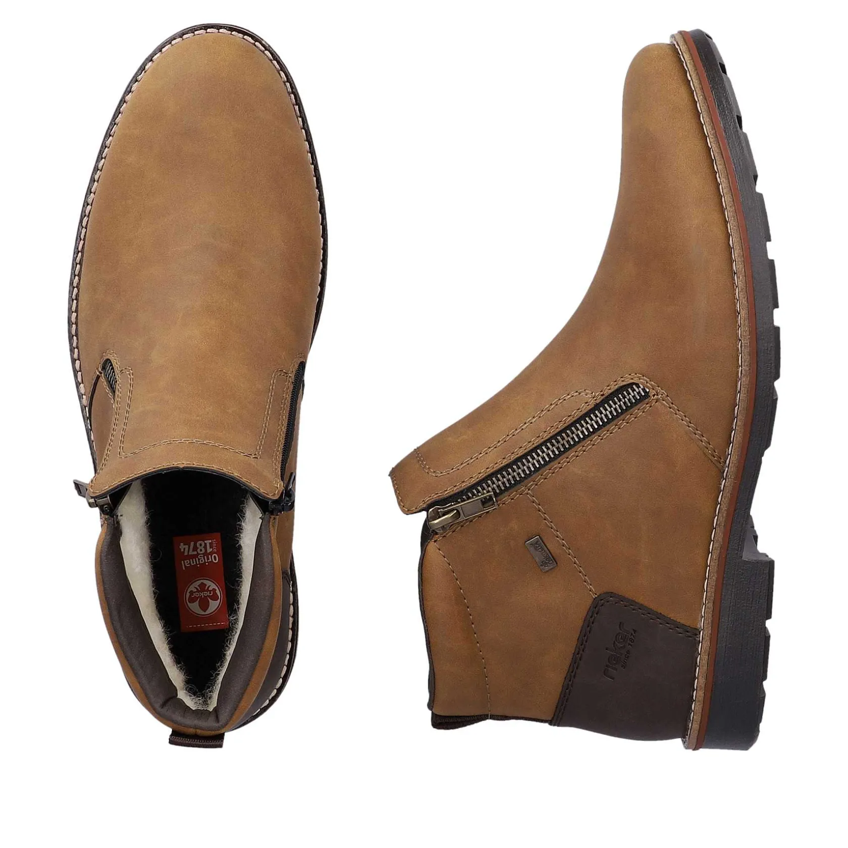 Rieker Boots-Men'S Short Boots Nougat Brown