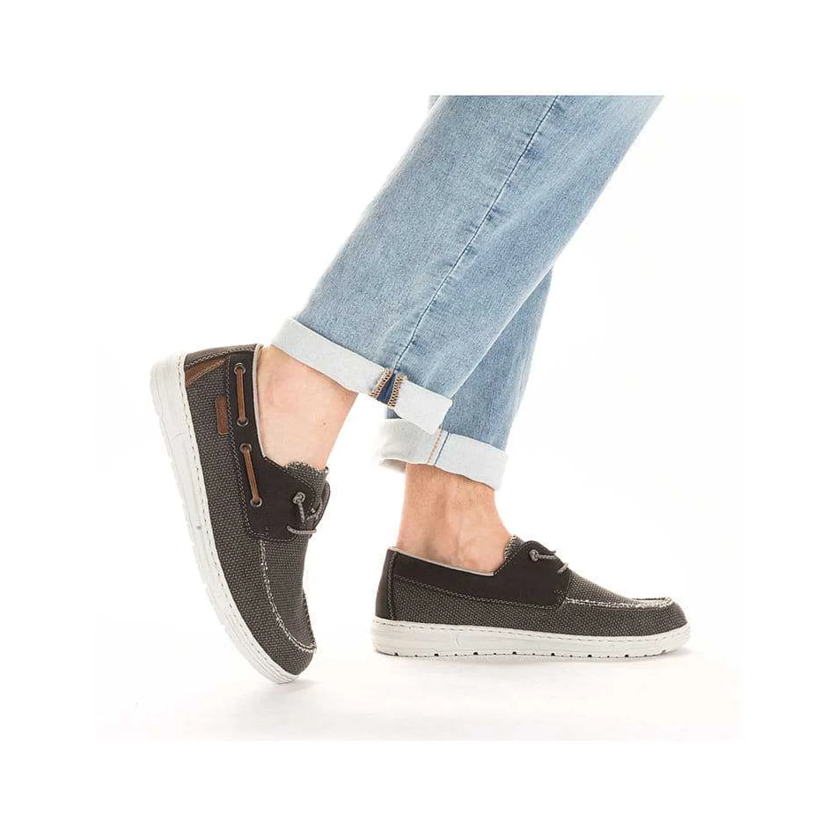 Rieker Summer Shoes-Men'S Slippers Asphalt Black