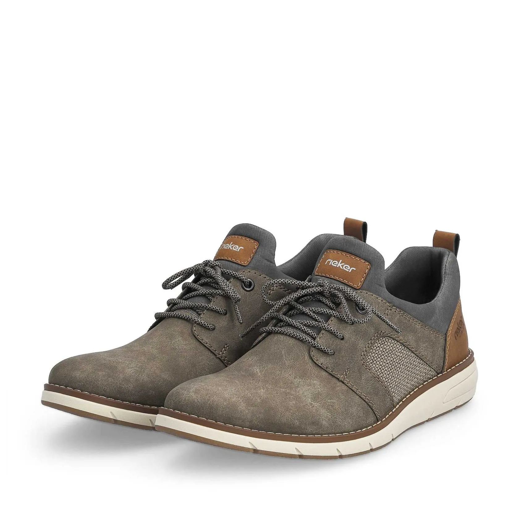 Rieker Business Shoes-Men'S Slippers Brown Gray