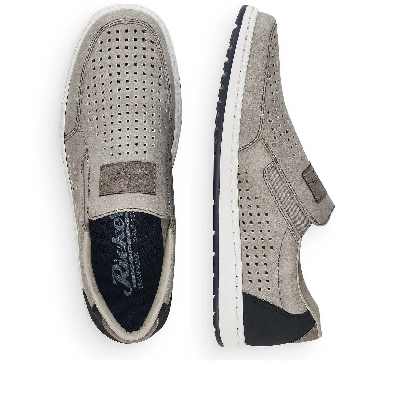 Rieker Summer Shoes-Men'S Slippers Moon Grey
