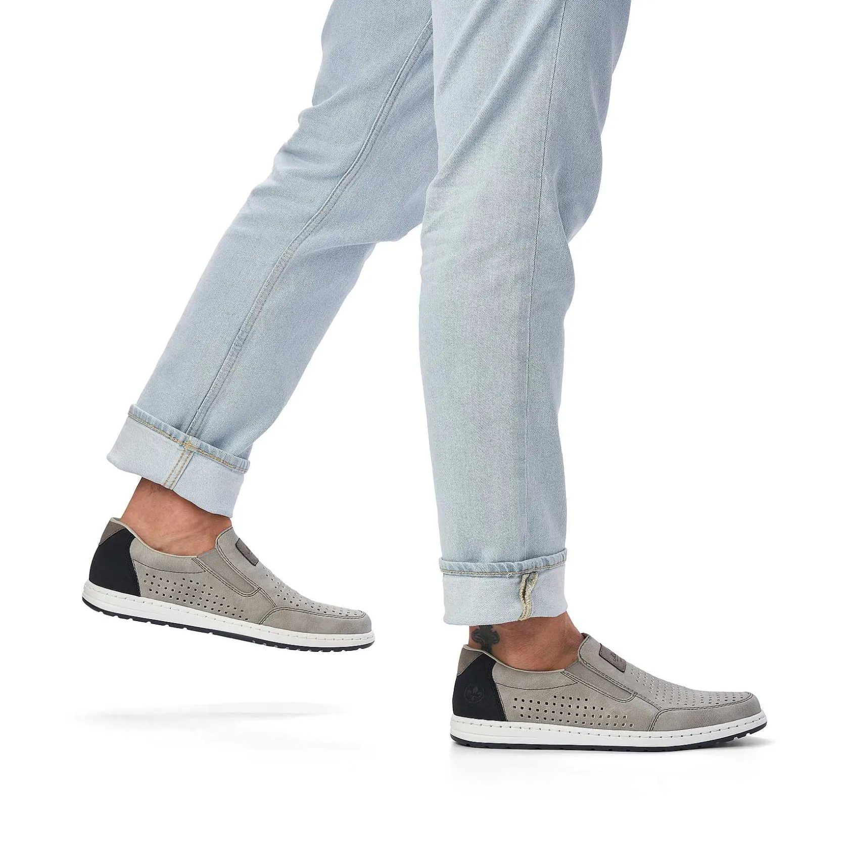Rieker Summer Shoes-Men'S Slippers Moon Grey