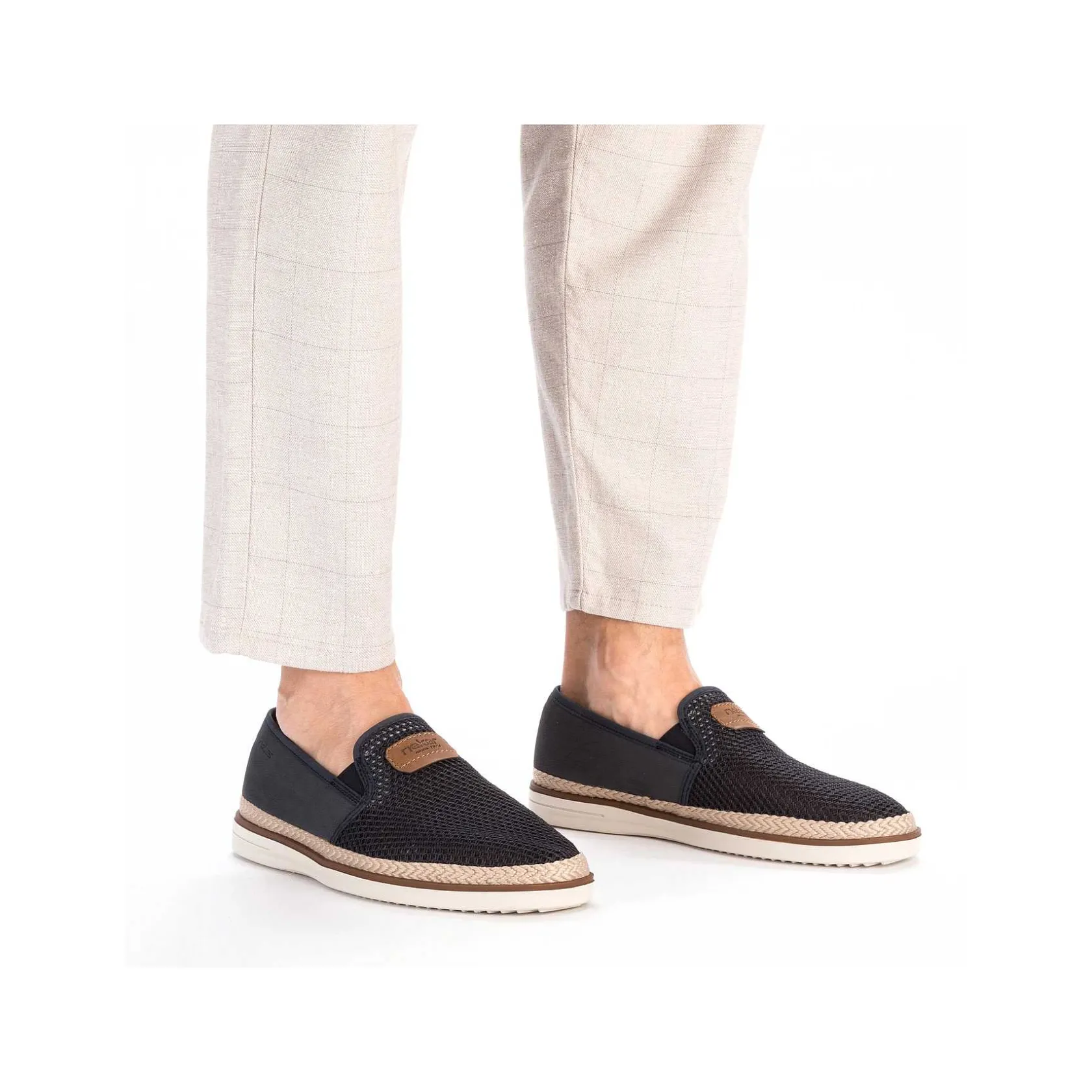 Rieker Summer Shoes-Men'S Slippers Navy Blue