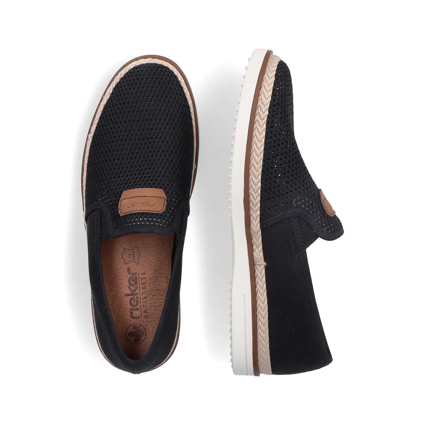 Rieker Summer Shoes-Men'S Slippers Night Black