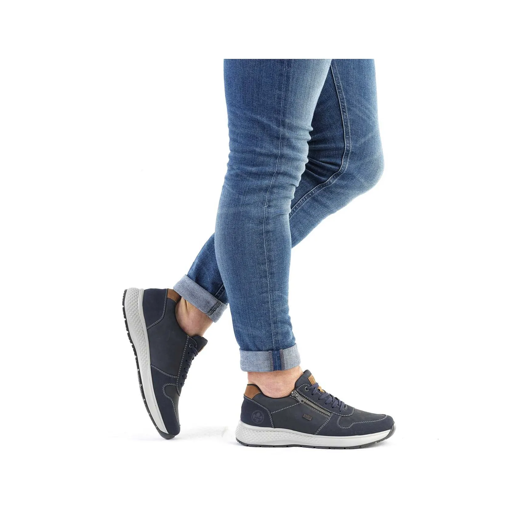 Rieker Sneakers-Men'S Sneaker Low Blue Gray