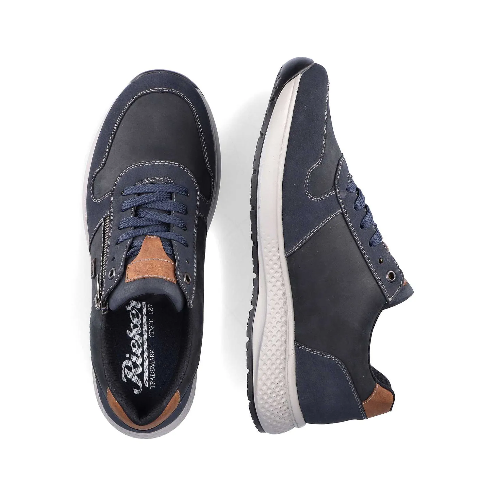 Rieker Sneakers-Men'S Sneaker Low Blue Gray