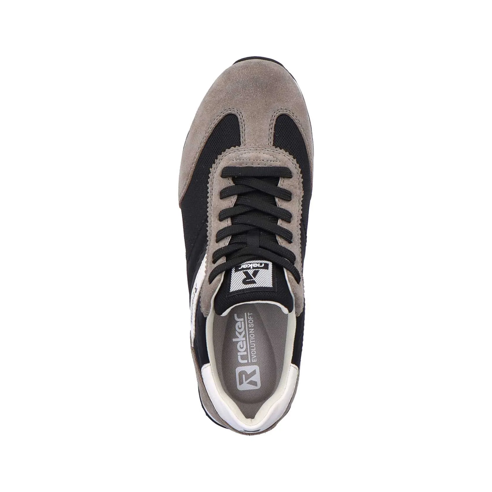 Rieker Sneakers-Men'S Sneaker Low Deep-Black Stone-Grey