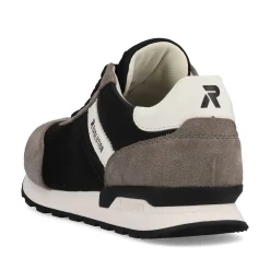 Rieker Sneakers-Men'S Sneaker Low Deep-Black Stone-Grey