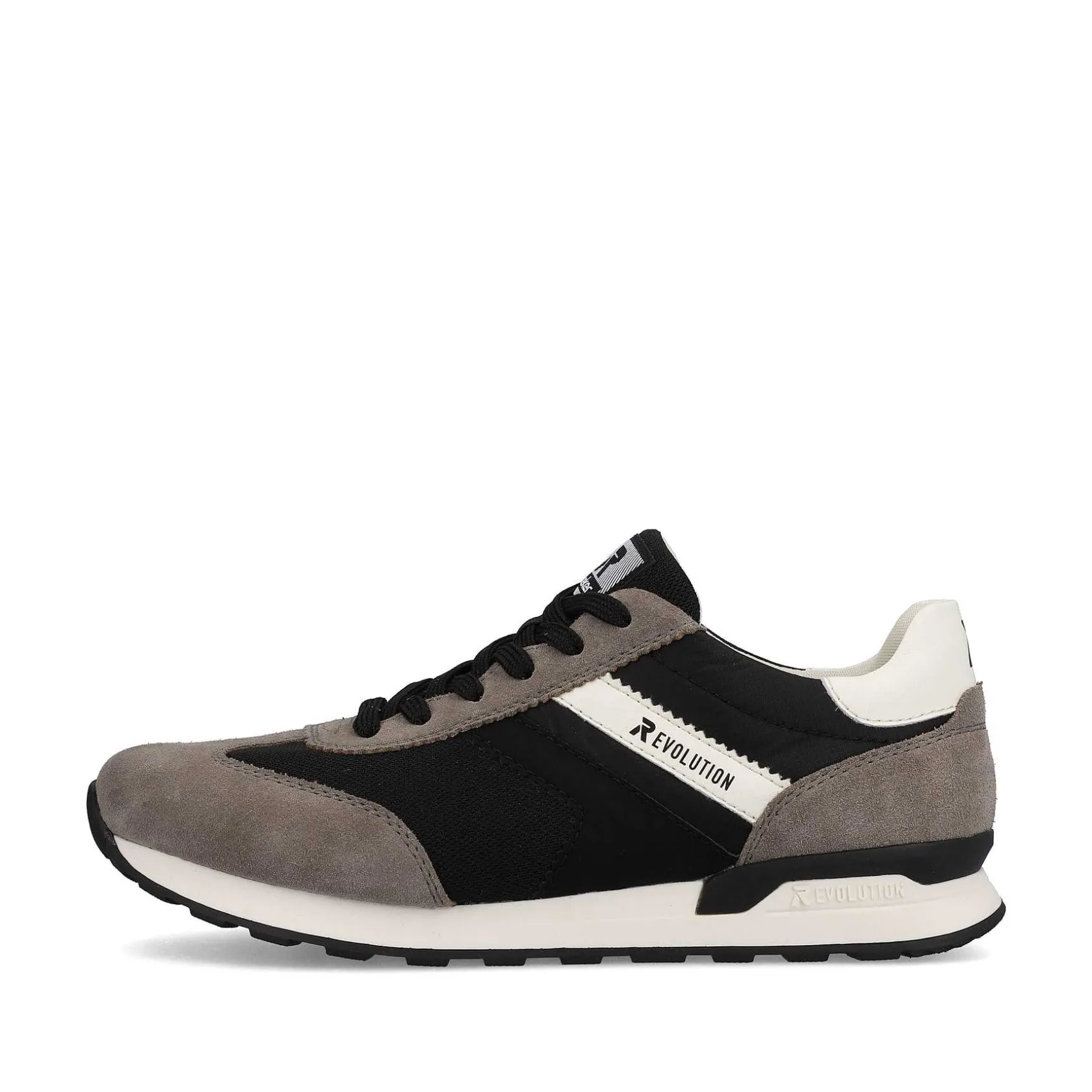 Rieker Sneakers-Men'S Sneaker Low Deep-Black Stone-Grey