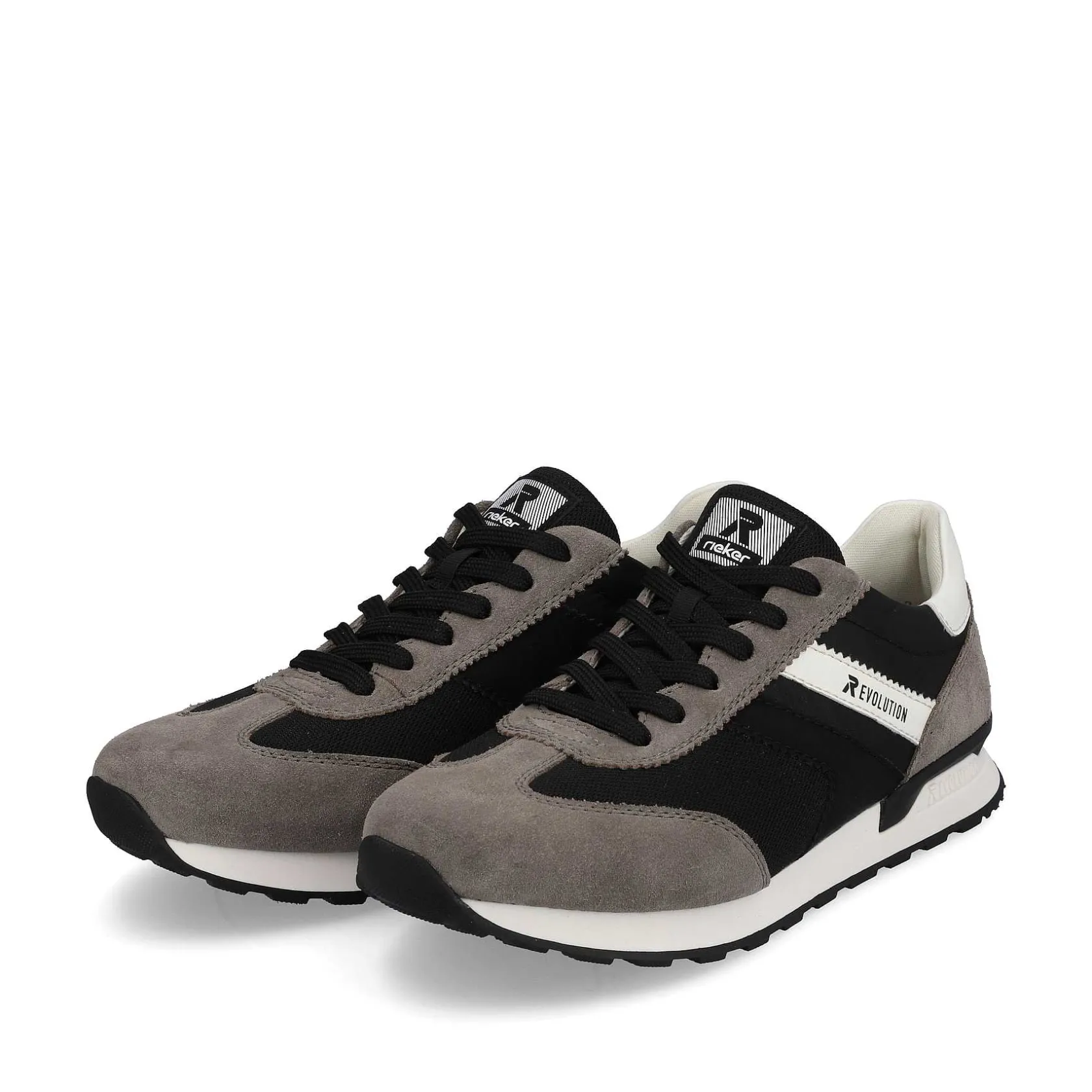 Rieker Sneakers-Men'S Sneaker Low Deep-Black Stone-Grey