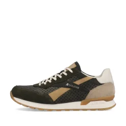 Rieker Sneakers-Men'S Sneaker Low Forest-Green Clay-Beige