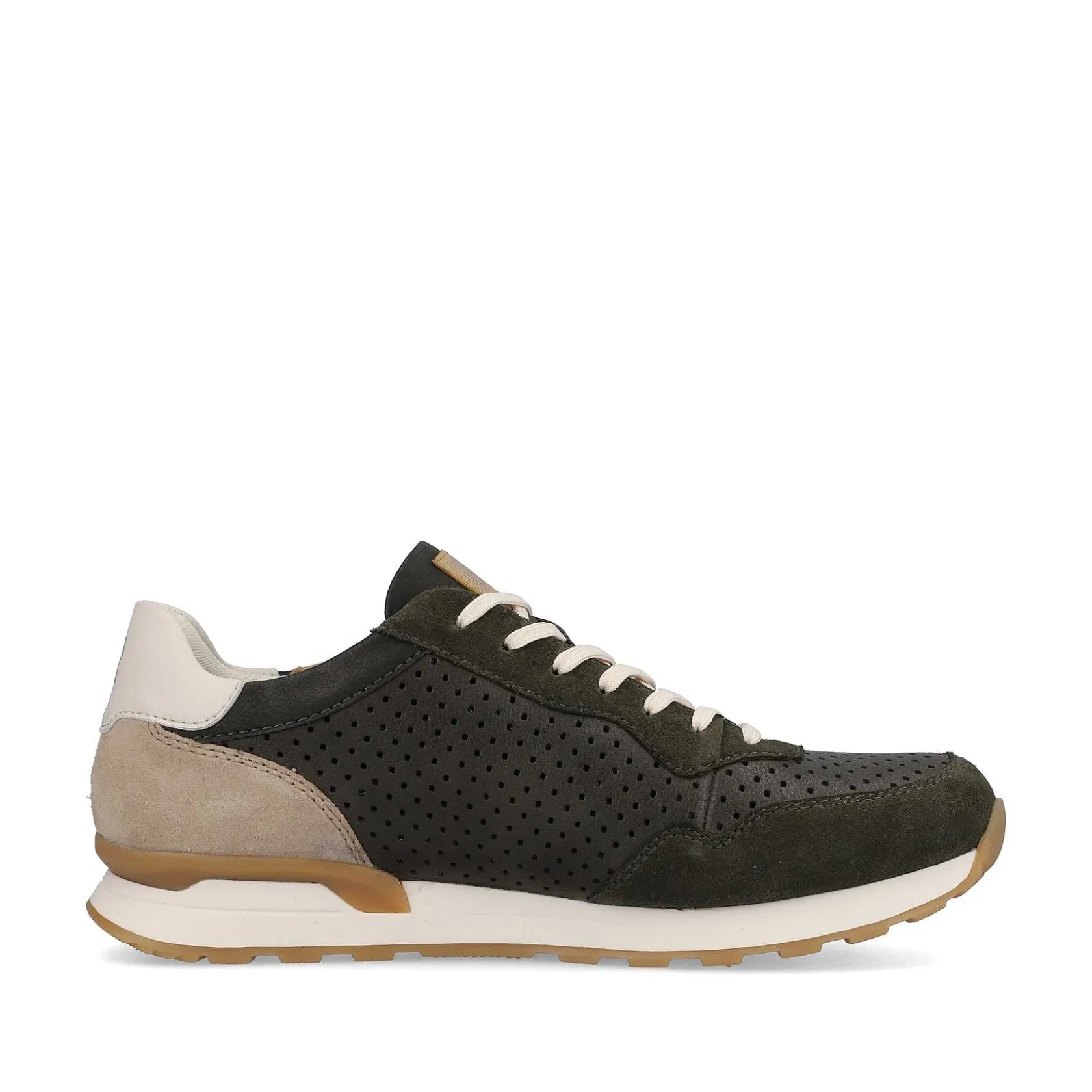 Rieker Sneakers-Men'S Sneaker Low Forest-Green Clay-Beige