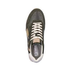 Rieker Sneakers-Men'S Sneaker Low Forest-Green Clay-Beige
