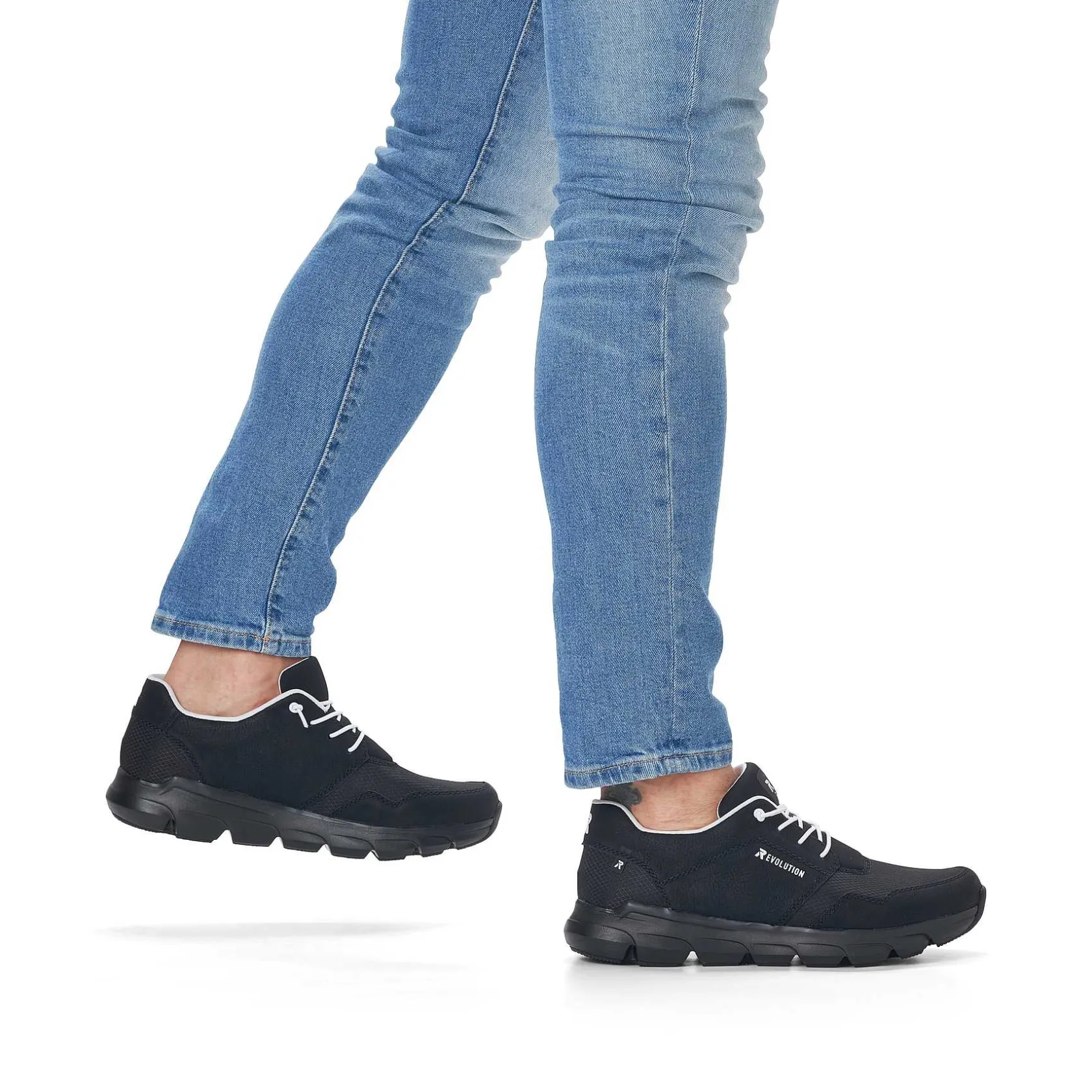 Rieker Sporty Styles-Men'S Sneaker Low Midnight Black