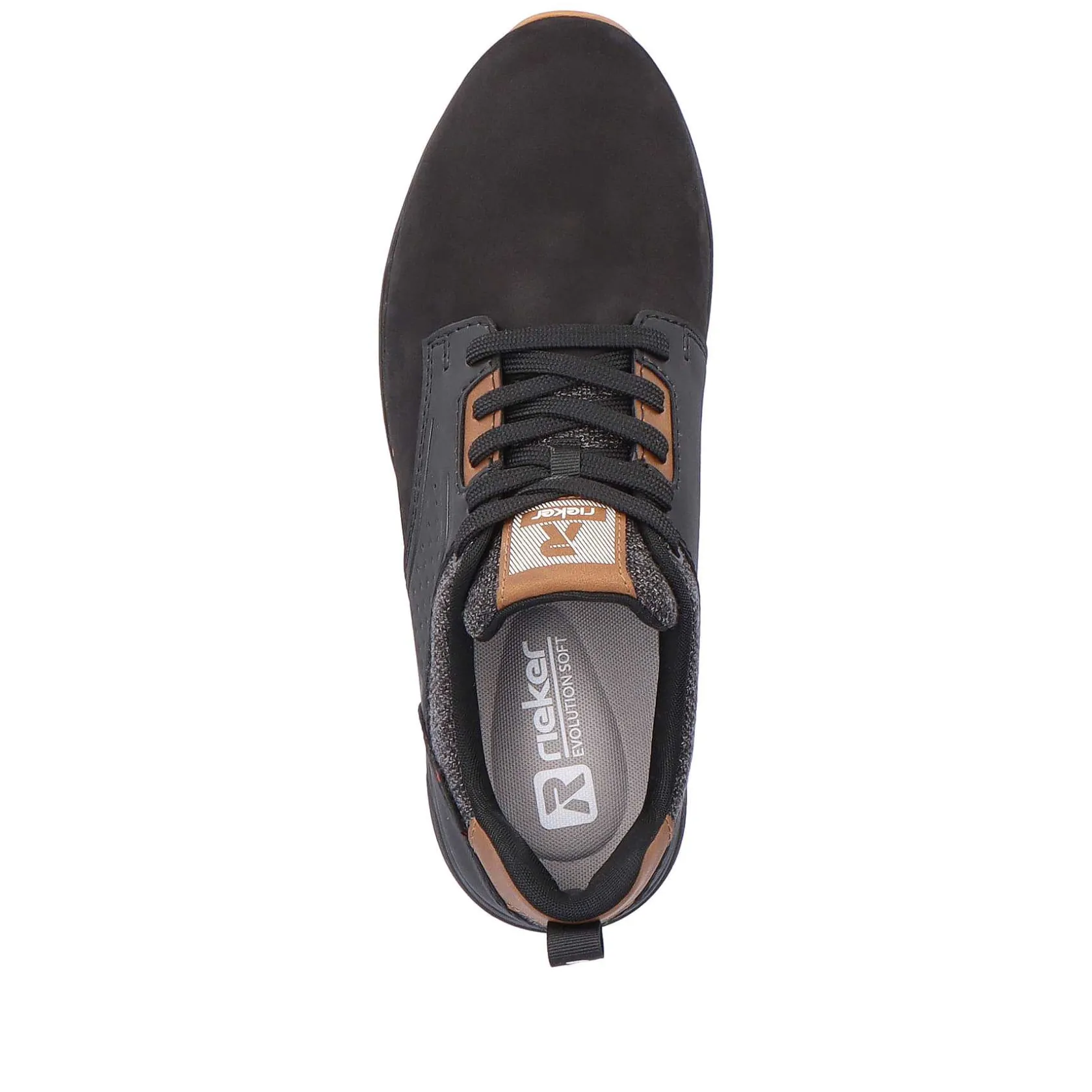 Rieker Sneakers-Men'S Sneaker Low Night-Black Wood-Brown