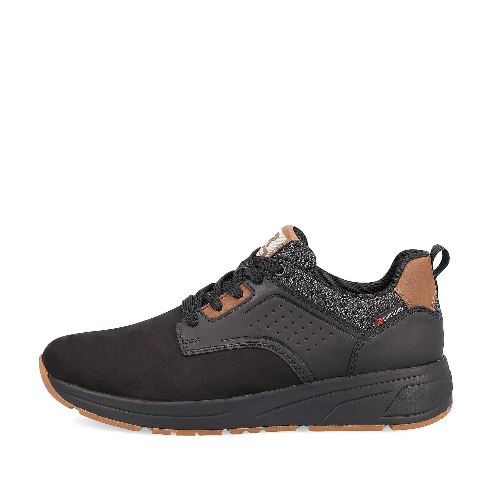 Rieker Sneakers-Men'S Sneaker Low Night-Black Wood-Brown