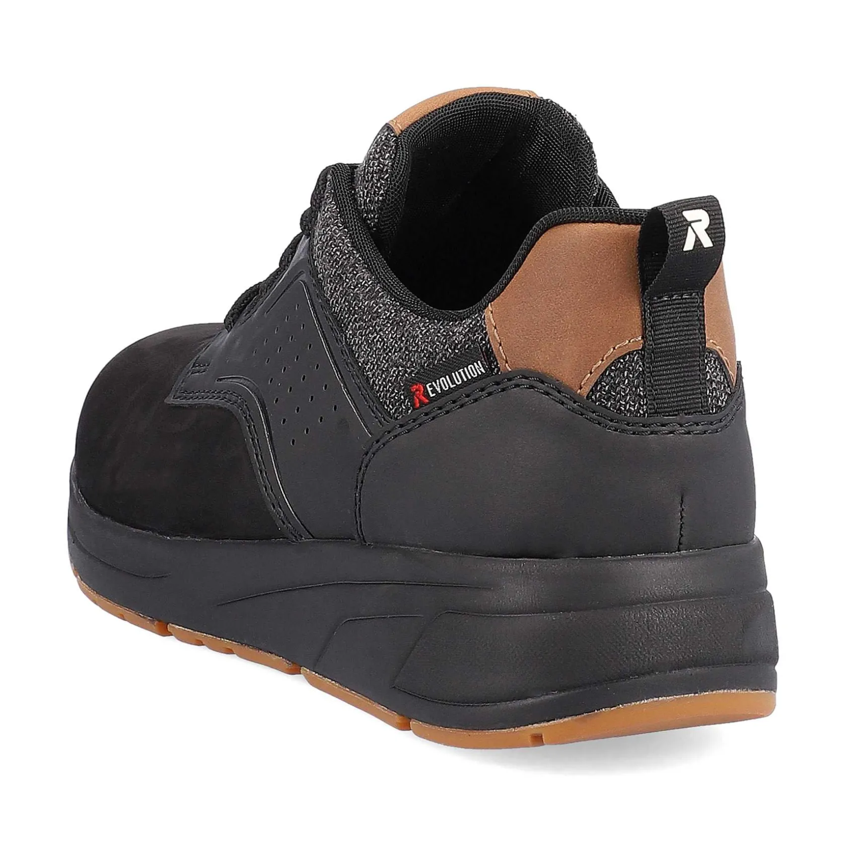 Rieker Sneakers-Men'S Sneaker Low Night-Black Wood-Brown