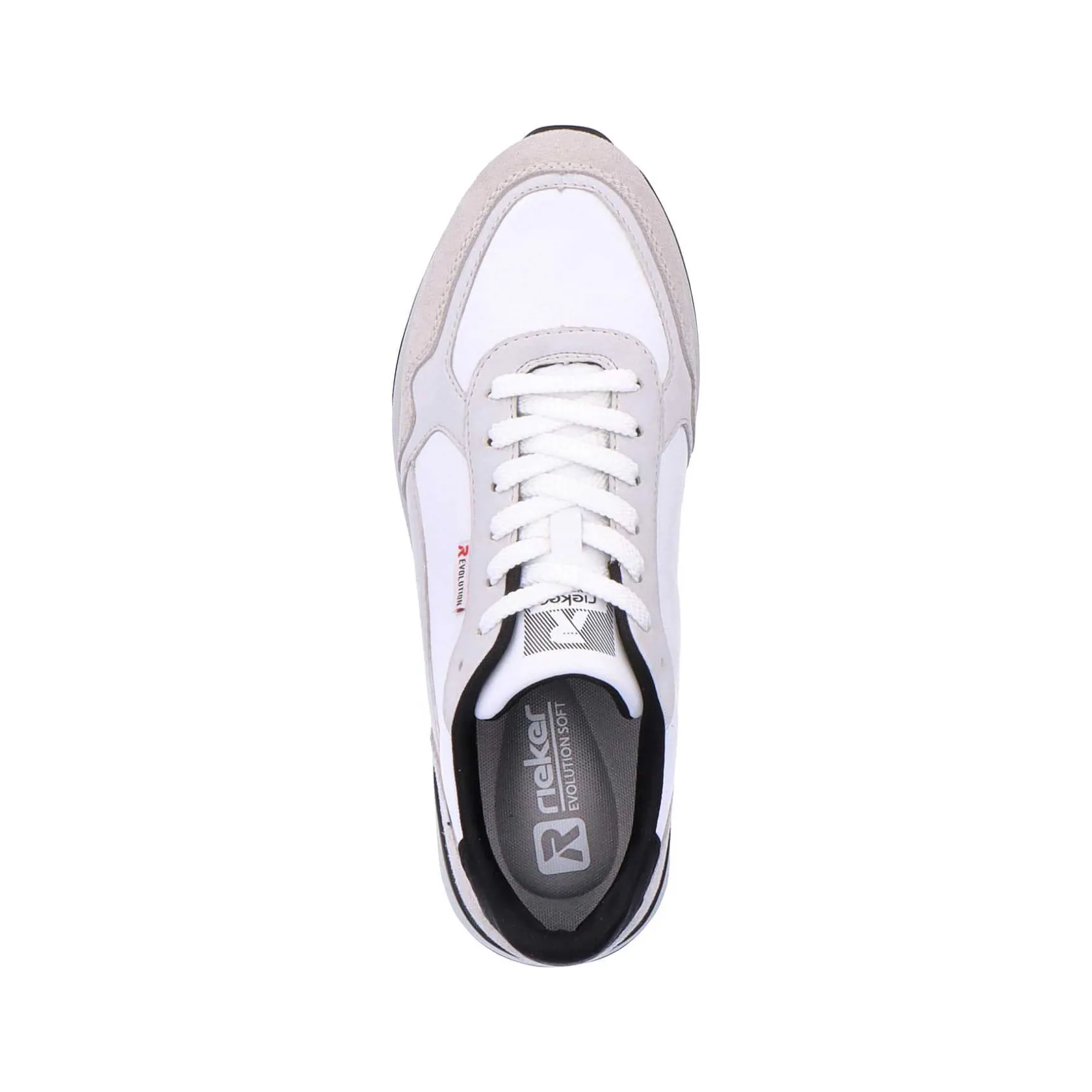 Rieker Sporty Styles-Men'S Sneaker Low Pearl-White Grey