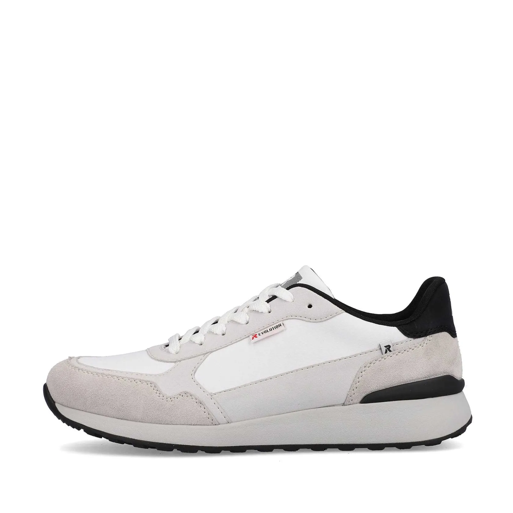 Rieker Sporty Styles-Men'S Sneaker Low Pearl-White Grey