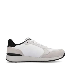 Rieker Sporty Styles-Men'S Sneaker Low Pearl-White Grey
