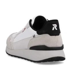 Rieker Sporty Styles-Men'S Sneaker Low Pearl-White Grey