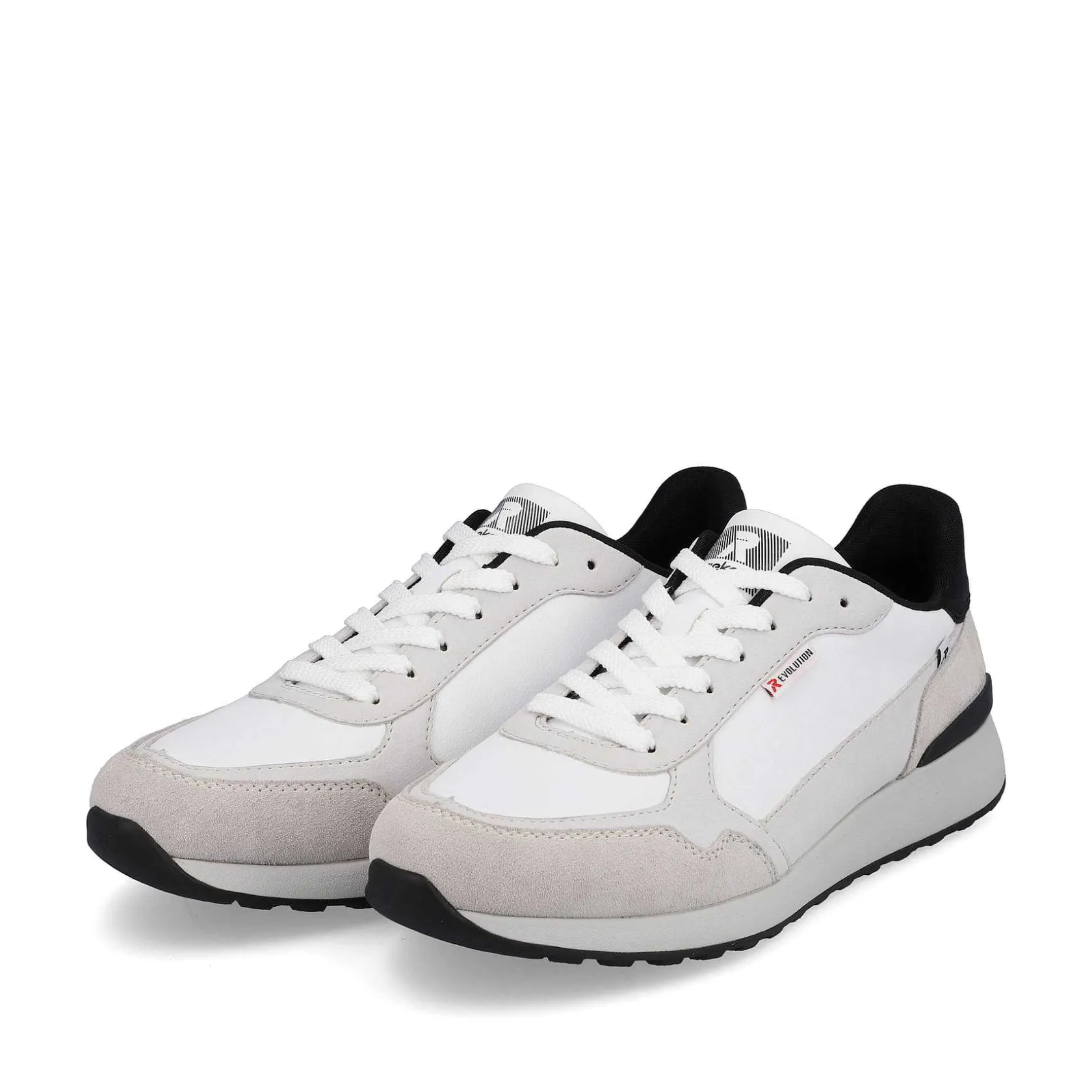 Rieker Sporty Styles-Men'S Sneaker Low Pearl-White Grey