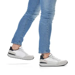 Rieker Sporty Styles-Men'S Sneaker Low Pearl-White Grey