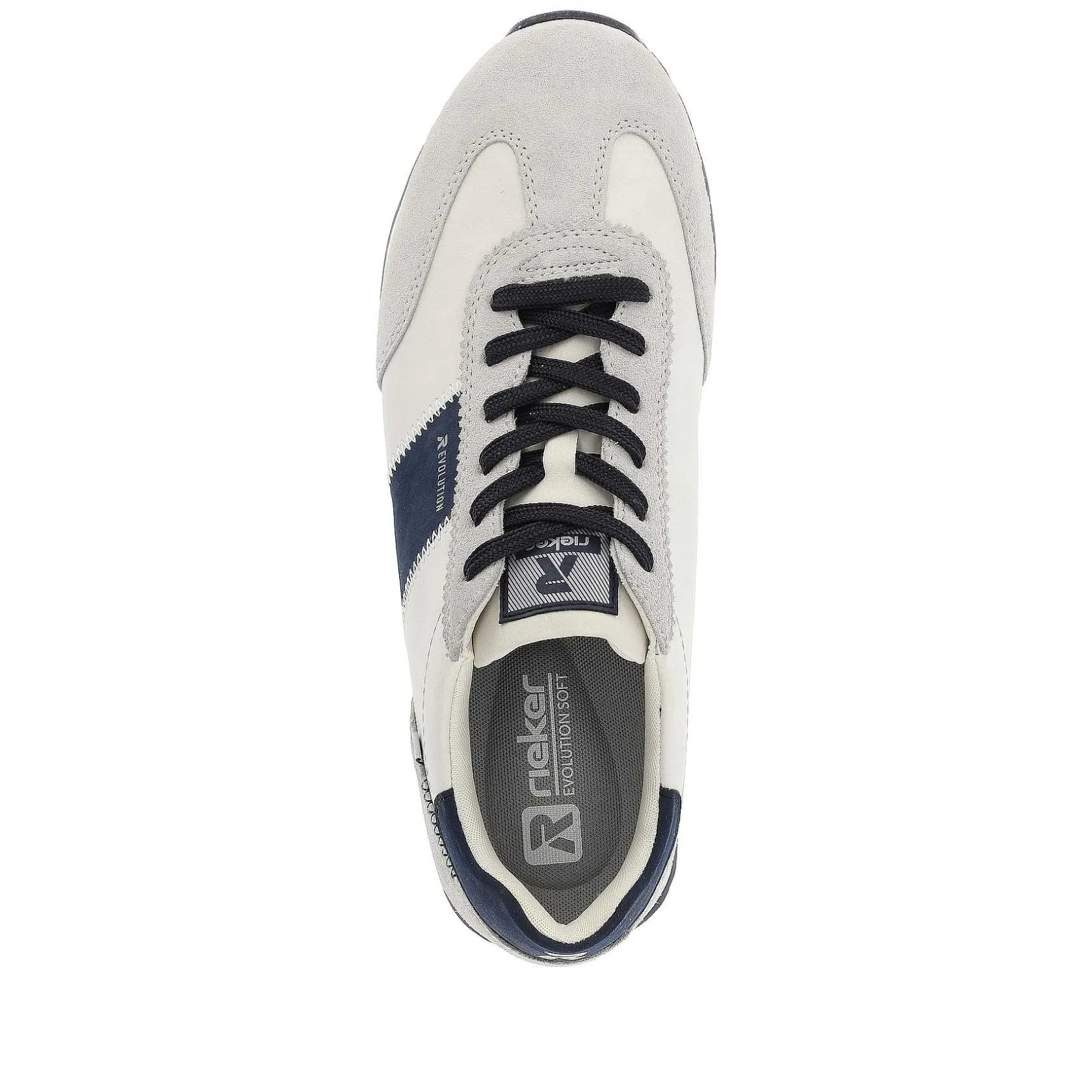 Rieker Sneakers-Men'S Sneaker Low Stone-Grey Creamy-White
