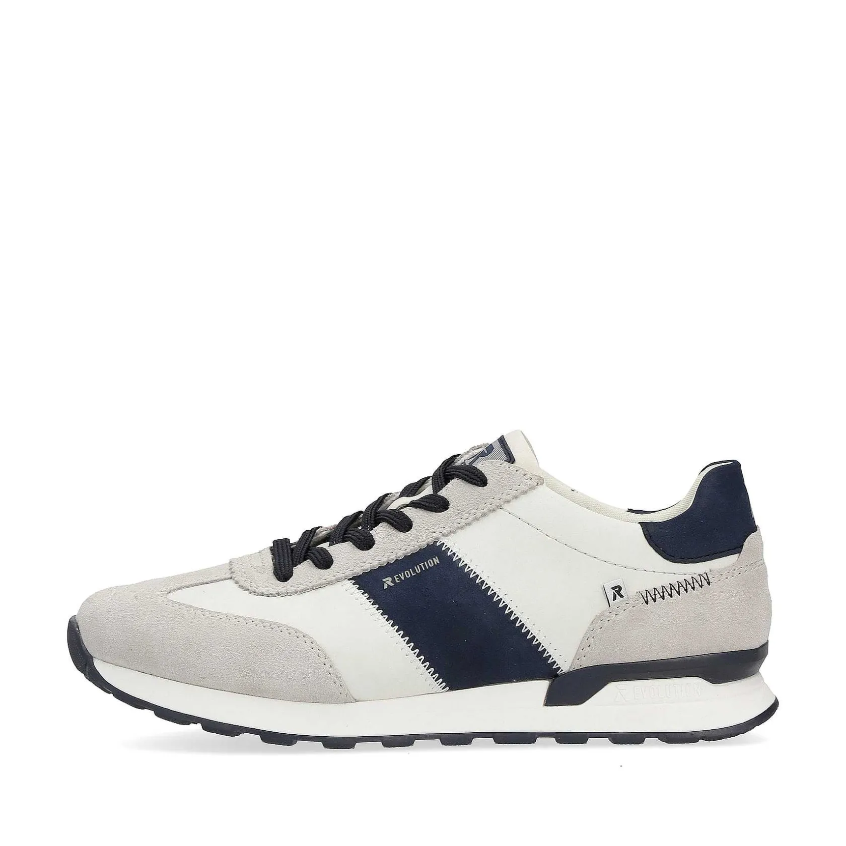 Rieker Sneakers-Men'S Sneaker Low Stone-Grey Creamy-White