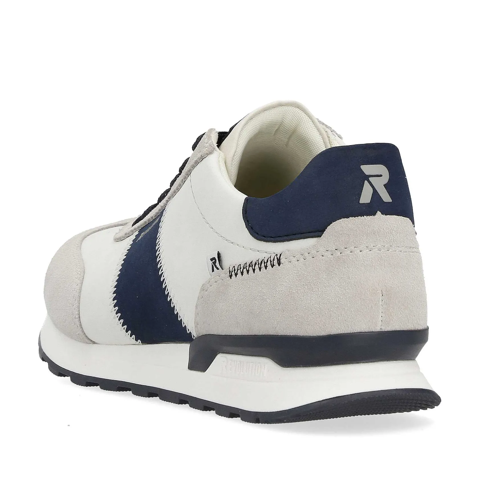 Rieker Sneakers-Men'S Sneaker Low Stone-Grey Creamy-White