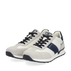 Rieker Sneakers-Men'S Sneaker Low Stone-Grey Creamy-White