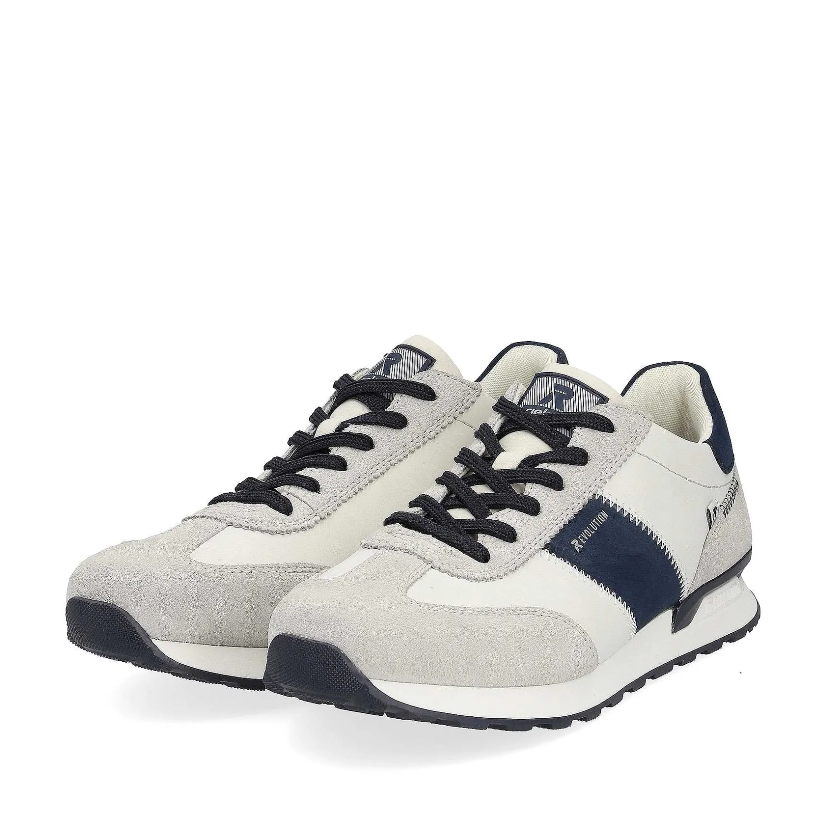 Rieker Sneakers-Men'S Sneaker Low Stone-Grey Creamy-White