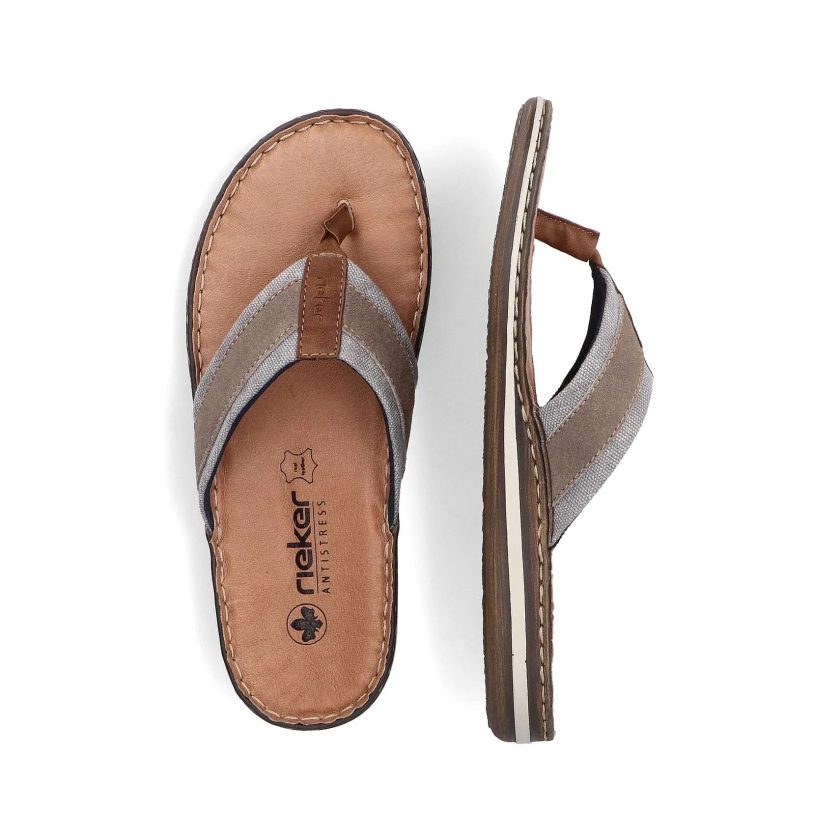 Rieker Summer Shoes-Men'S Toe Separator Light Brown