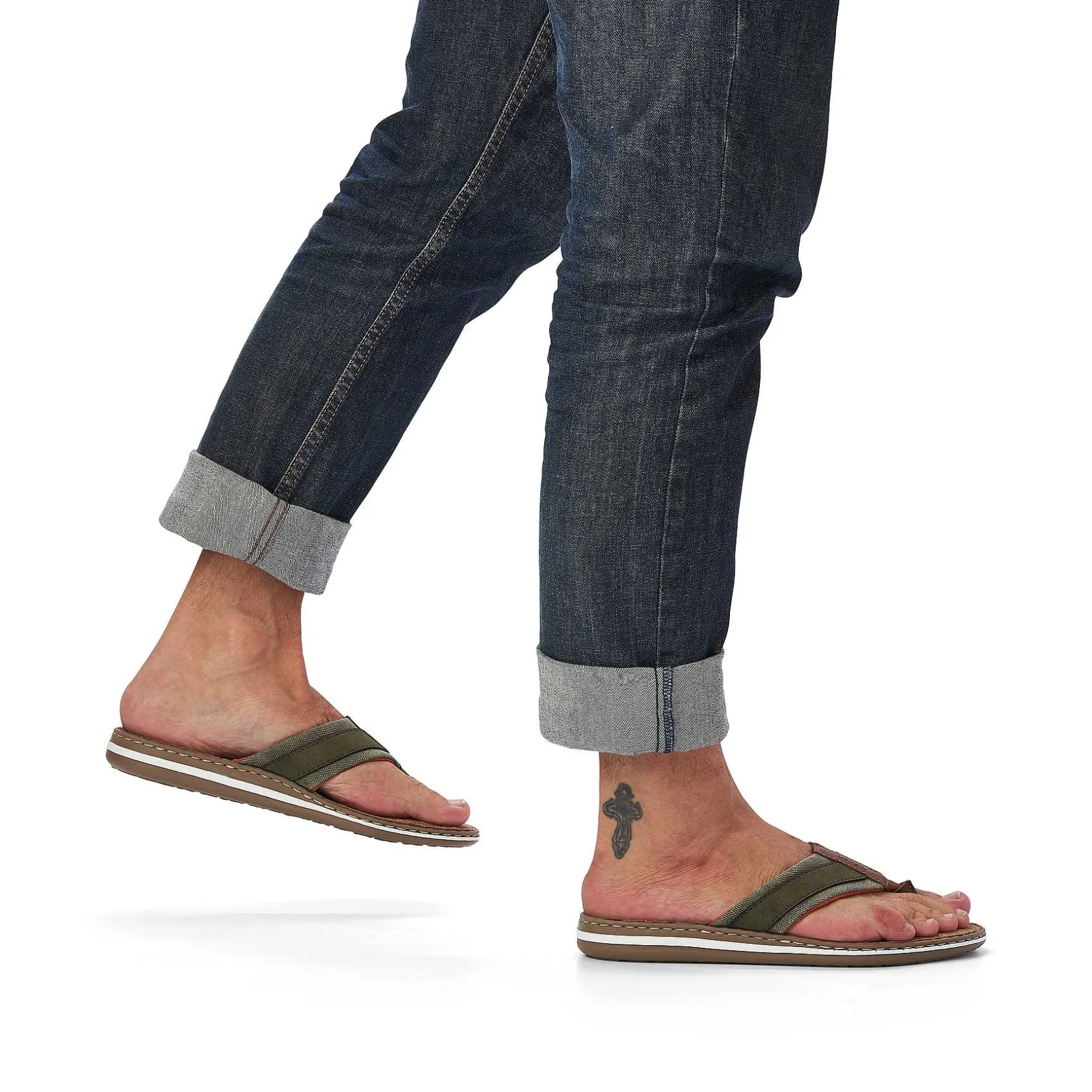 Rieker Mules & Slippers-Men'S Toe Separator Olive Green