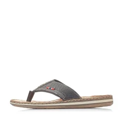 Rieker Summer Shoes-Men'S Toe Separator Graphite Black