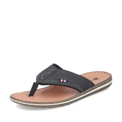 Rieker Summer Shoes-Men'S Toe Separator Graphite Black
