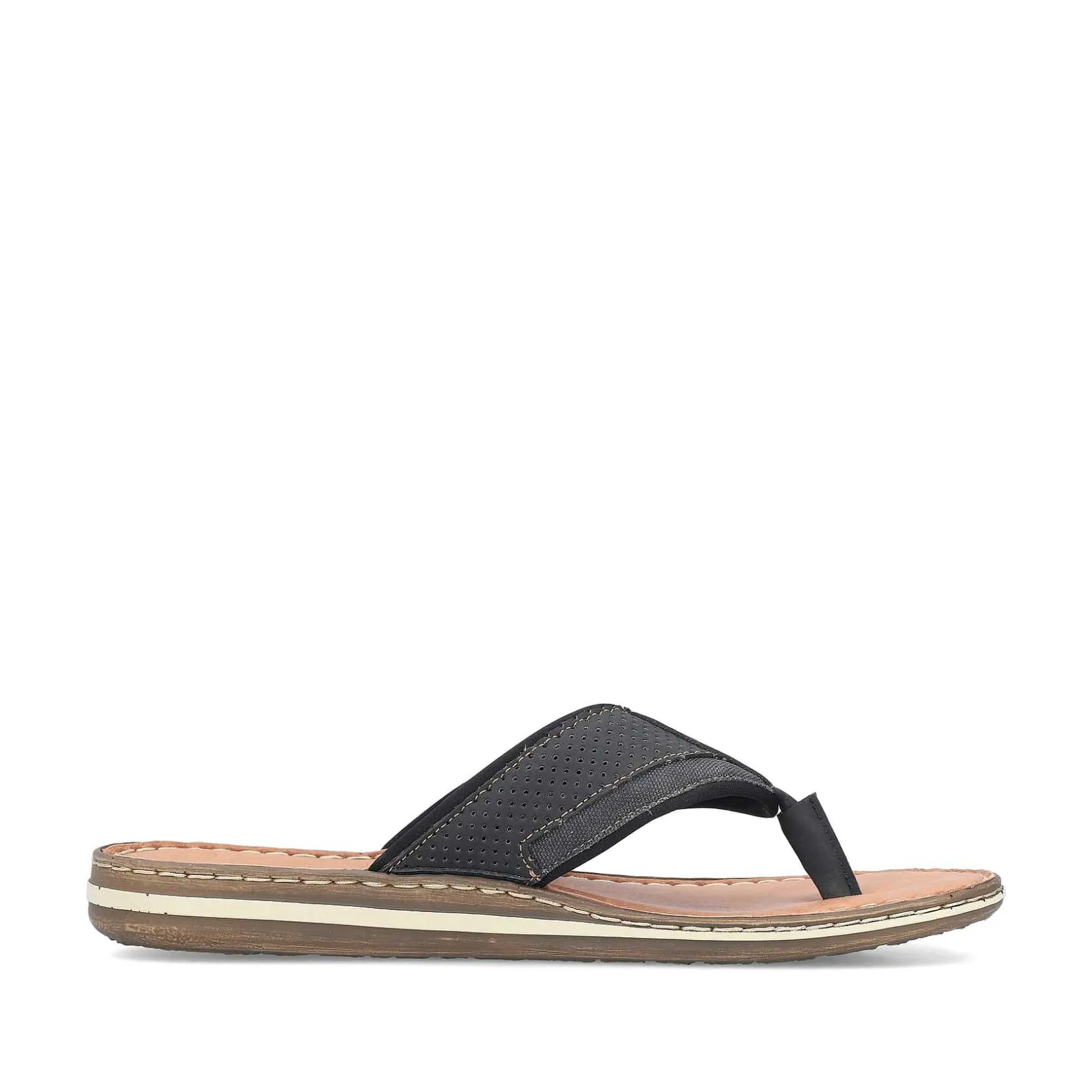 Rieker Summer Shoes-Men'S Toe Separator Graphite Black