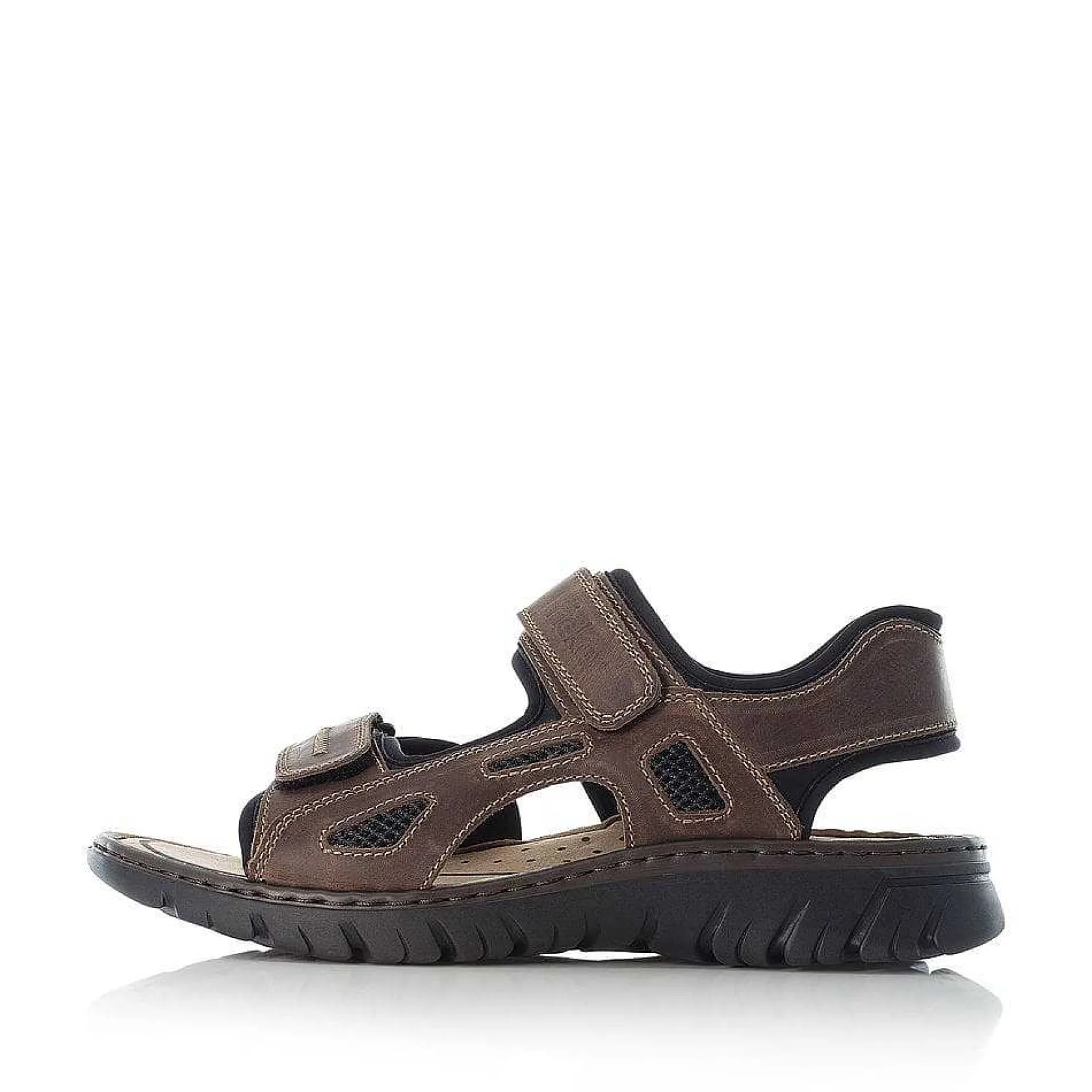 Rieker Summer Shoes-Men'S Trekking Sandals Dark Brown