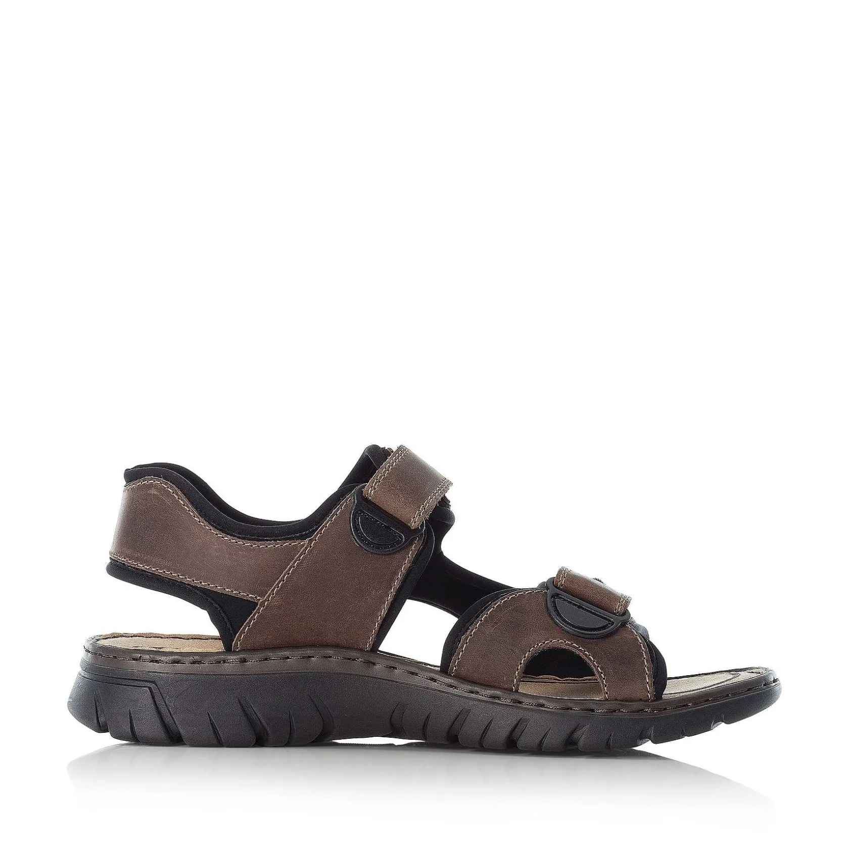 Rieker Summer Shoes-Men'S Trekking Sandals Dark Brown