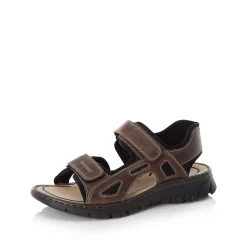 Rieker Summer Shoes-Men'S Trekking Sandals Dark Brown
