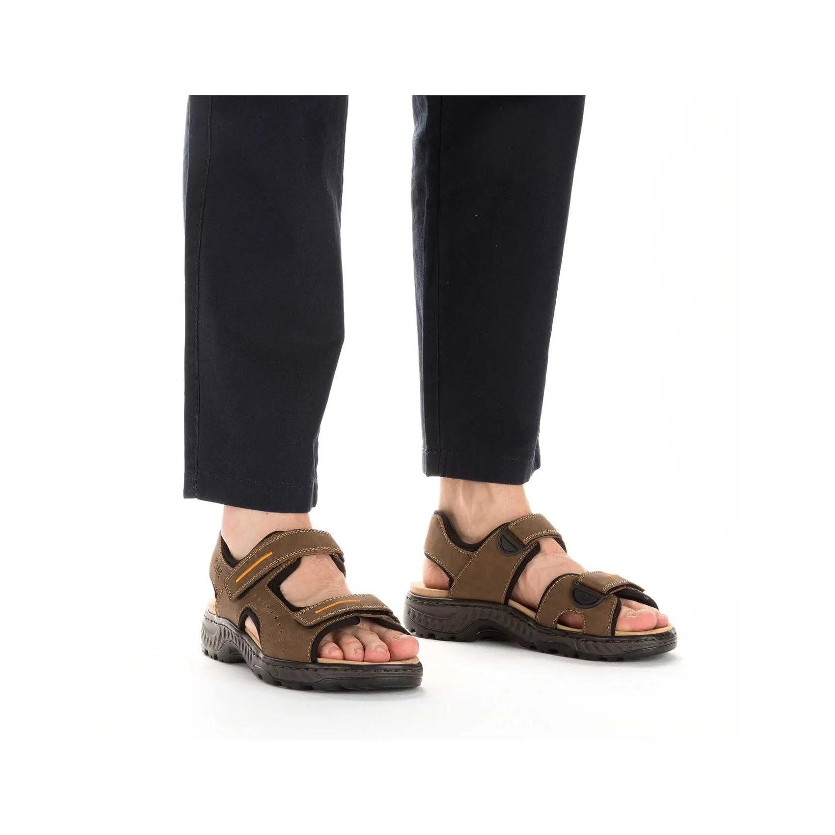Rieker Sandals-Men'S Trekking Sandals Coffee Brown